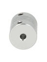 DR-4X4-D19L25 — COPLE FLEXIBLE ALUMINIO DI 4mm, D2 4mm, DE EXT19mm, LONGITUD 25mm, TORQUE 1Nm, VELOCIDAD MAXIMA 19.000RPM