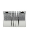 DR-4X4-D19L25 — COPLE FLEXIBLE ALUMINIO DI 4mm, D2 4mm, DE EXT19mm, LONGITUD 25mm, TORQUE 1Nm, VELOCIDAD MAXIMA 19.000RPM