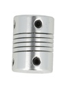 DR-4X4-D19L25 — COPLE FLEXIBLE ALUMINIO DI 4mm, D2 4mm, DE EXT19mm, LONGITUD 25mm, TORQUE 1Nm, VELOCIDAD MAXIMA 19.000RPM