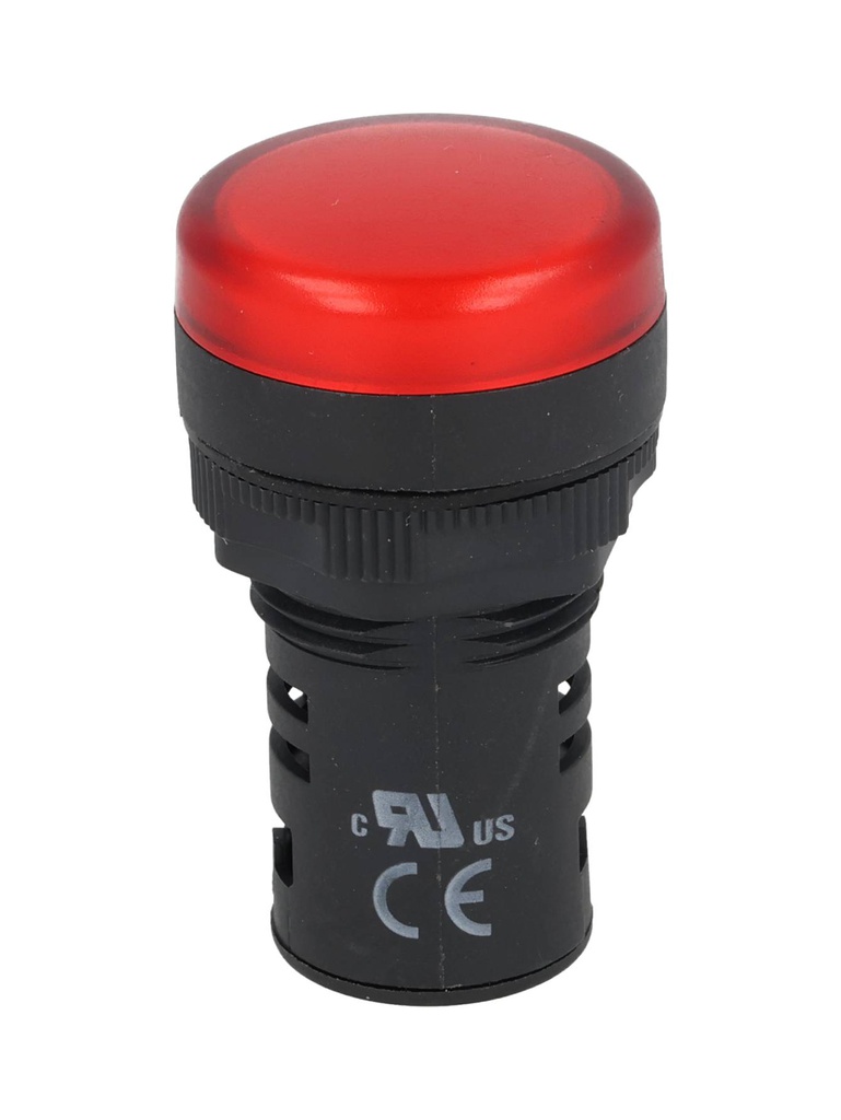 NP16-22DSR — LAMPARA PILOTO TIPO LED UL 220VAC, ø22mmCOLOR ROJO *NO SON A PRUEBA DE EXPLOSION*