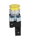 NP2-BW3561Y — PULSADOR METALICO 2 TORNILLOS UL LED AMARILLO, NA 230V BASE METALICA ø22mm IP40 *NO SON A PRUEBA DE EXPLOSION*