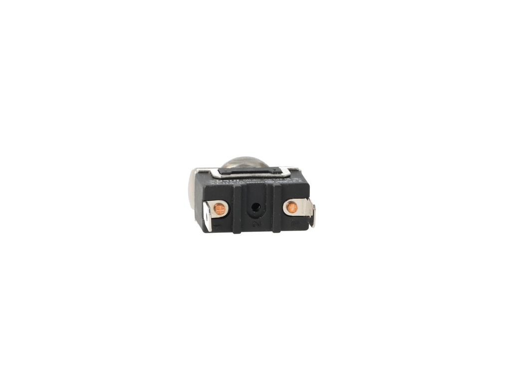 XT-11A — INTERRUPTOR DE PALANCA 2 TERMINALES, Número de polos: 1  Posiciones: ON-OFF  Capacidad: 20/15A  125/277VAC   2HP 125/277VAC 1.5HP   125/277VAC para un pulso momentaneo  Terminales: 2 lenguetas de 6.3mm  Montaje: Diametro 12mm