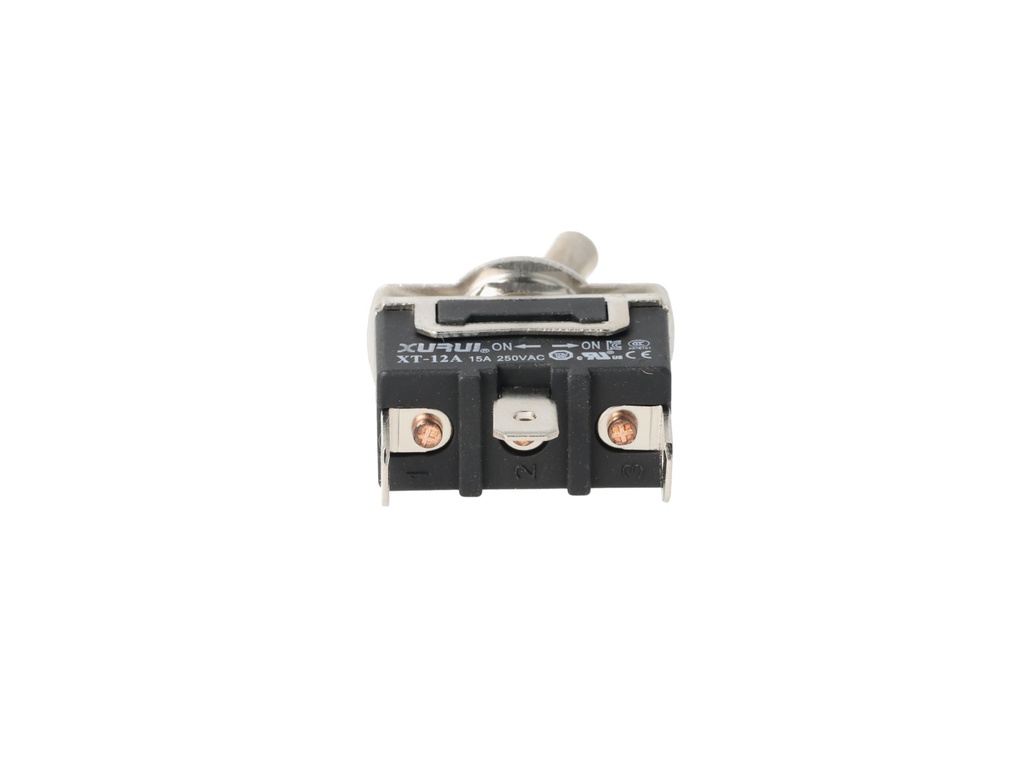 XT-12A — INTERRUPTORES DE PALANCA 3 TERMINALES Posiciones: ON-ON Capacidad: 20/15A 125/277VAC 