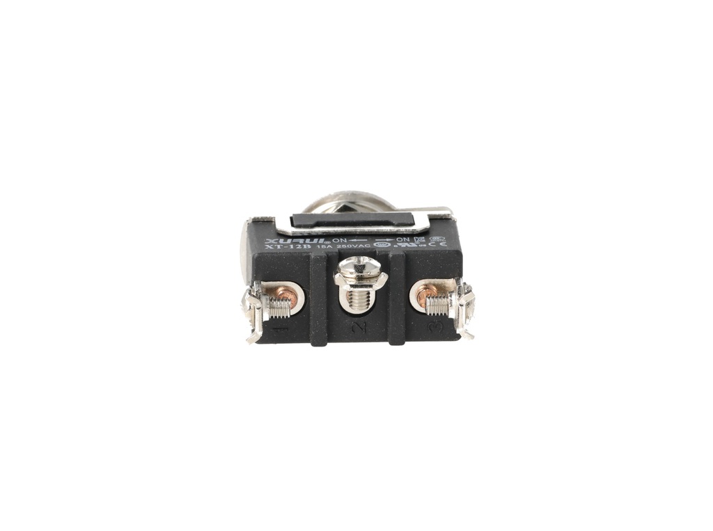 XT-12B — INTERRUPTORES DE PALANCA 3 TORNILLOS Posiciones: ON-ON Capacidad: 20/15A 125/277VAC