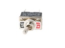 XT-21A — INTERRUPTORES DE PALANCA 4 TERMINALES, Número de polos: 2  Posiciones: ON-OFF  Capacidad: 20/15A  125/277VAC 2HP 125/277VAC 1.5HP   125/277VAC para un pulso momentaneo Terminales: 4 lenguetas de 6.3mm Montaje: Diametro 12mm Certificados: UL1054    E200089