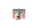 XT-23A — INTERRUPTORES DE PALANCA 6 TERMINALES, Número de polos: 2  Posiciones: ON-OFF-ON  Capacidad: 20/15A  125/277VAC  2HP 125/277VAC1.5HP   125/277VAC para un pulso momentaneo Terminales: 6 lenguetas de 6.3mm  Montaje: Diametro 12mm  Certificados: UL1054    E200089