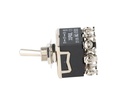 XT-33B — INTERRUPTORES DE PALANCA 9 TORNILLOS, Número de polos: 3  Posiciones: ON-OFF-ON  Capacidad: 20/15A  125/277VAC  2HP 125/277VAC 1.5HP   125/277VAC para un pulso momentaneo Montaje: Diametro 12mm Certificados: UL1054    E200089