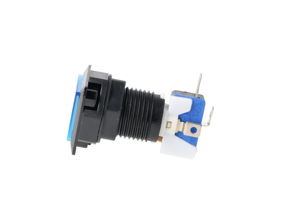 TP-TSB — SWITCH TRIANGULAR AZUL 39 X39 X 39LED 12/5VCD, CON MICROSWITCH INTERCAMBIABLE.
