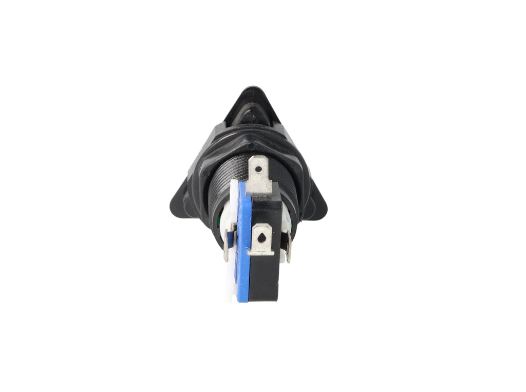 TP-TSG — SWITCH TRIANGULAR VERDE 39 X39 X 39LED 12/5VCD, CON MICROSWITCH INTERCAMBIABLE.