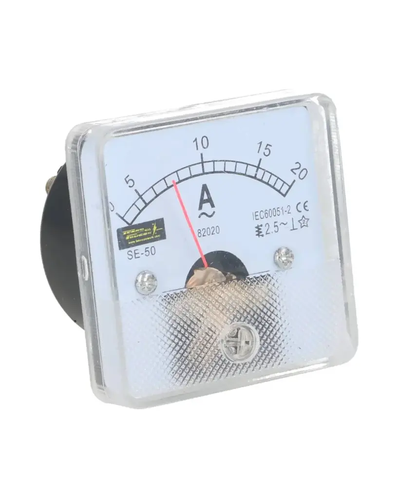 SF96-AA-20AAD — AMPERIMETRO ANALOGO 0-20A CA/CD 50X50MM