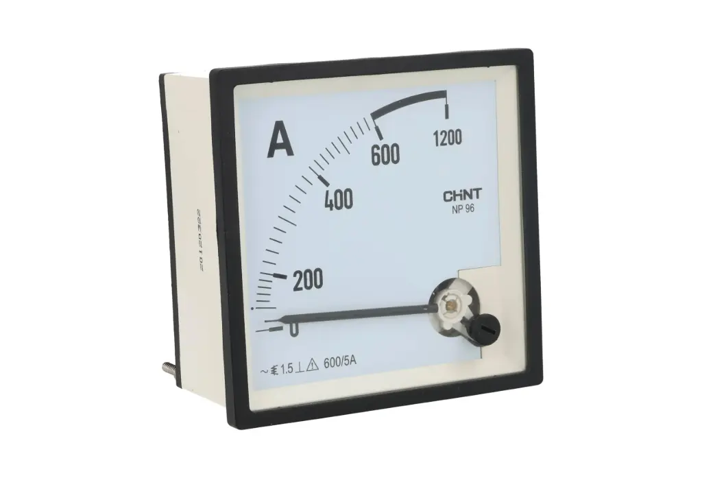 NP96-A-600/5 — AMPERIMETRO ANALOGO 0-600A/5, 96 X 96MM