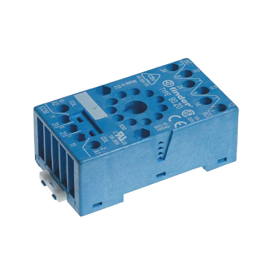 9020SMA — BASE 8PIN PARA RELEVADOR SERIE 60.12 AZUL