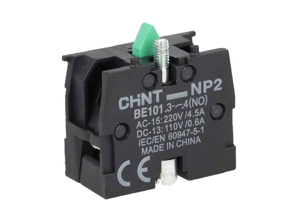 NP2-BE101 — BLOQUE DE CONTACTO NA 3A/AC15 240V*NO SON A PRUEBA DE EXPLOSION*