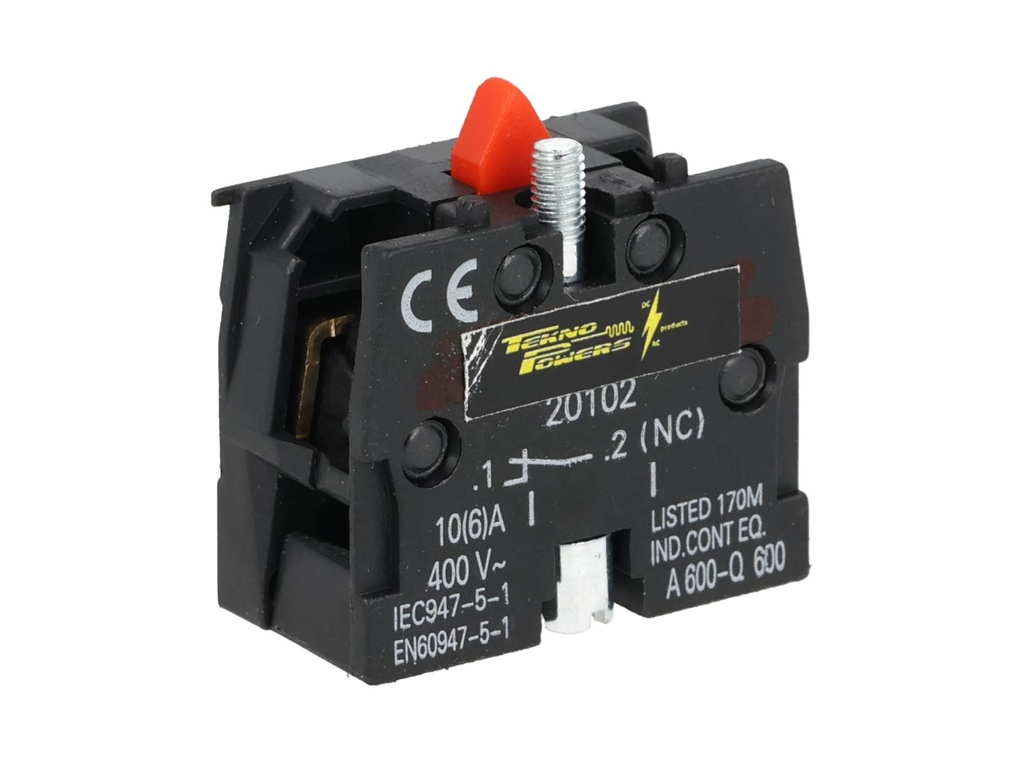 TP-B22XB2NC — BLOQUE DE CONTACTO NC 10A 400VCA*NO SON A PRUEBA DE EXPLOSION*