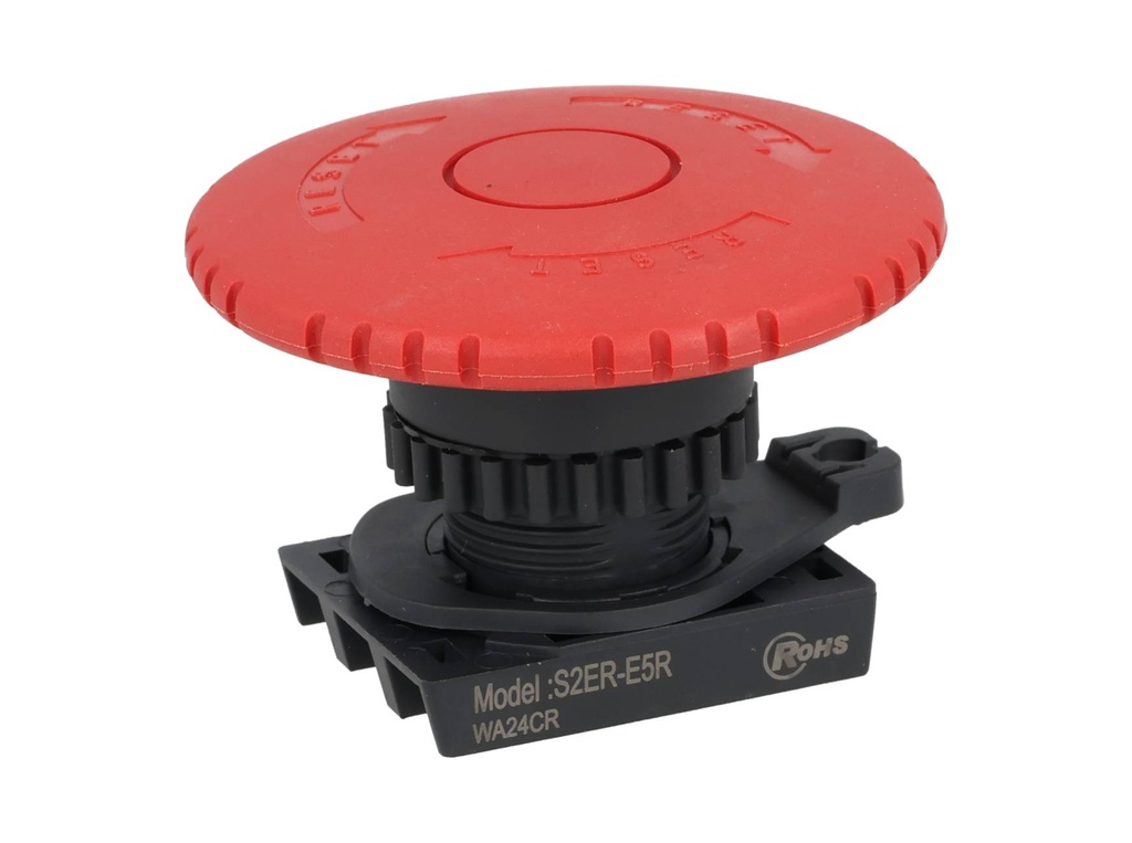 S2ER-E5R — BOTON HONGO PARO DE EMERGENCIAHONGO 60mm