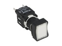 D100DDB — BOTON PULSADOR 16mm, NO ILUMINADO BLANCORASANTE MOMENTANEO RECTANGULAR, INCLUYE 1CON NA (MAXIMO 2 CONTACTOS) 