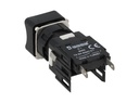 D100KDH — BOTON PULSADOR 16mm, NO ILUMINADO NEGRORASANTE MOMENTANEO CUADRADO, INCLUYE 1CON NA (MAXIMO 2 CONTACTOS) 