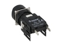 D100YDH — BOTON PULSADOR 16mm, NO ILUMINADO NEGRO, RASANTE MOMENTANEO RESTADO NDO, INCLUYE 1CON NA (MAXIMO 2 CONTACTOS) 