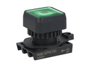 S2PRS-P3G — BOTON PULSADOR CUADRADO LED VERDE, 1A, 22mm