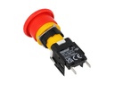 D100YE30K — BOTON PULSADOR HONGO 16mm, 1C NA, GIRARPARA DESENCLAVAR ROJO (MAXIMO 3 CONTACTOS) 