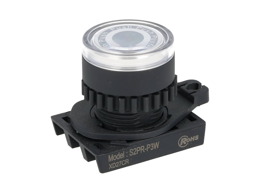S2PR-P3W — BOTON PULSADOR LED BLANCO, 22MM