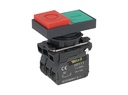 TP-XB5-DLGR — BOTON PULSADOR PLASTICO DOBLE CON LED 22mm1NA+1NC VERDE/ROJO 220/240VCA *NO SON A PRUEBA DE EXPLOSION*