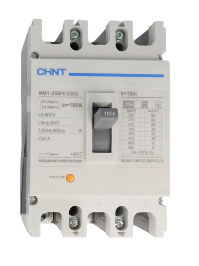 NM1-250H-180A — BREAKER 3X180A 50KA/415V 65KA/240V 690V