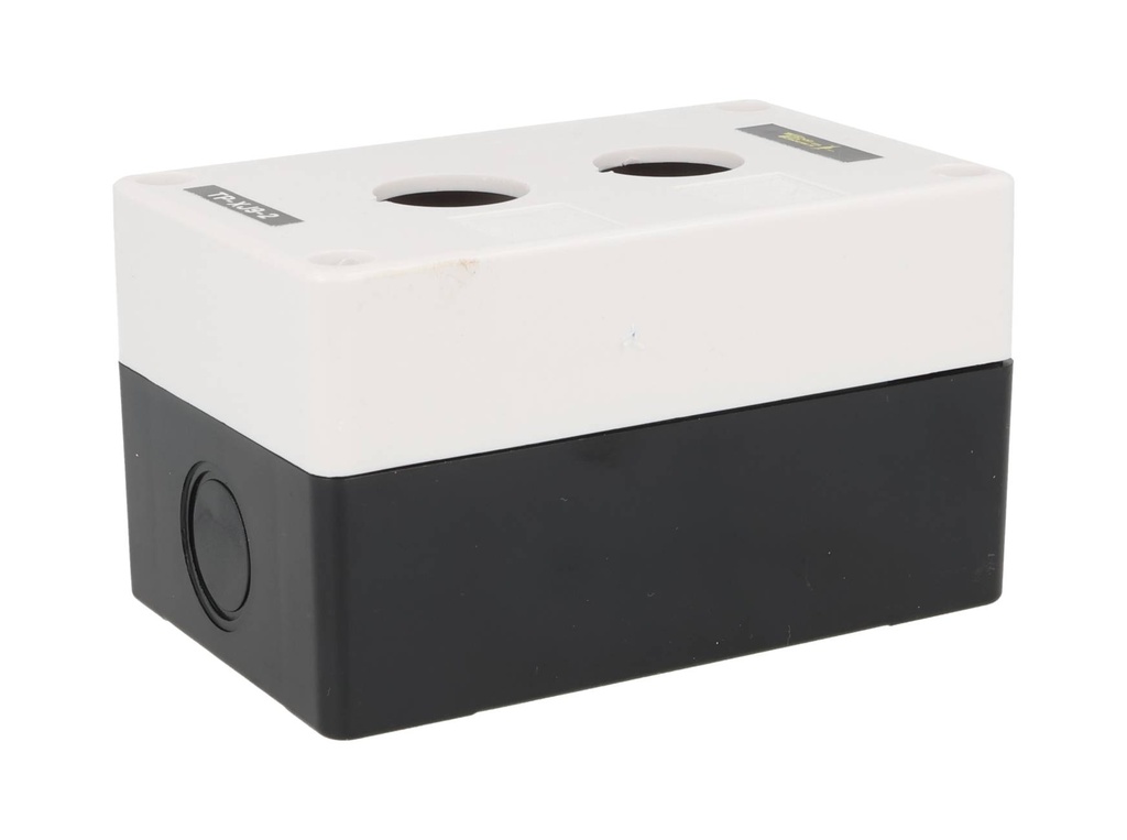 TP-XJ9-2 — CAJA PLASTICA P/PULSADOR 2 BARRENOS 22MM