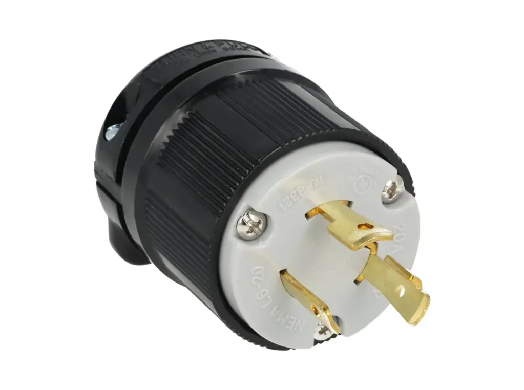 WJ-8321 — CLAVIJA INDUSTRIAL CON SEGURO 20A/250VCA2 POLOS (1 FASE) + TIERRA