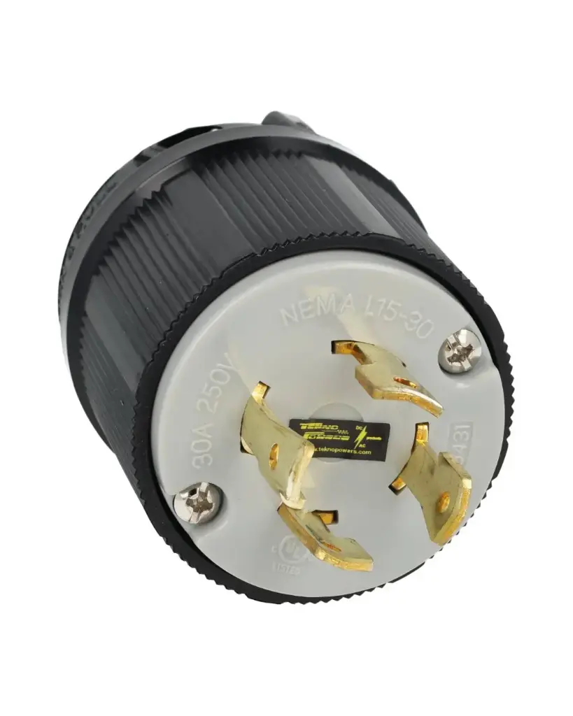 WJ-8431 — CLAVIJA INDUSTRIAL CON SEGURO 30A/250VCA3 POLOS ( 3 FASES) + TIERRA