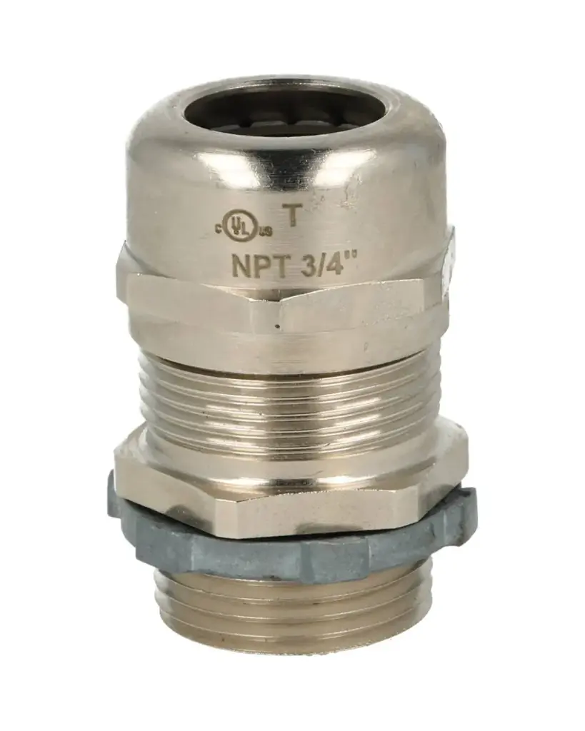 CGM-PG3/4NPT — CONECTOR GLAND.METALICO 3/4 NPT 13-18mm LATON NIQUELADO
