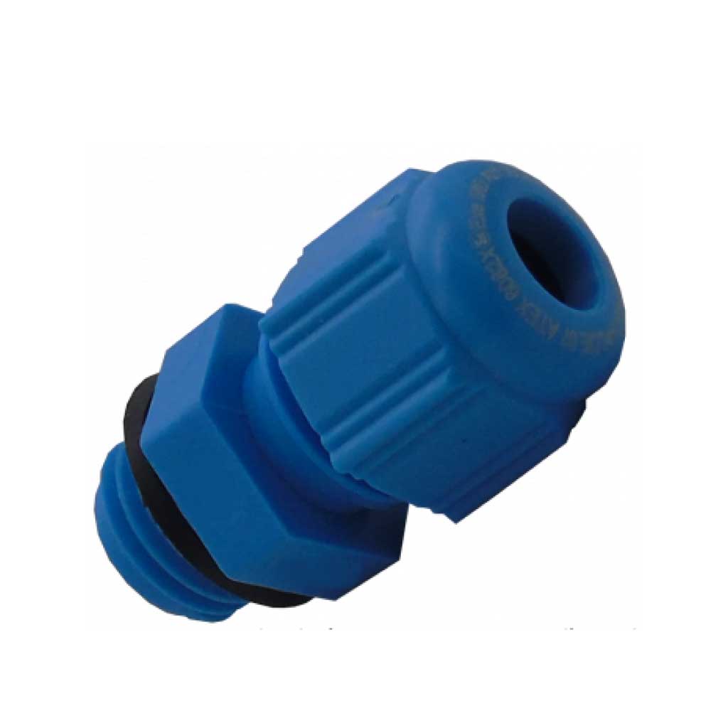 5507560 — CONECTOR GLANDULA M12 POLIAMIDA COLOR AZUL ATEX.
