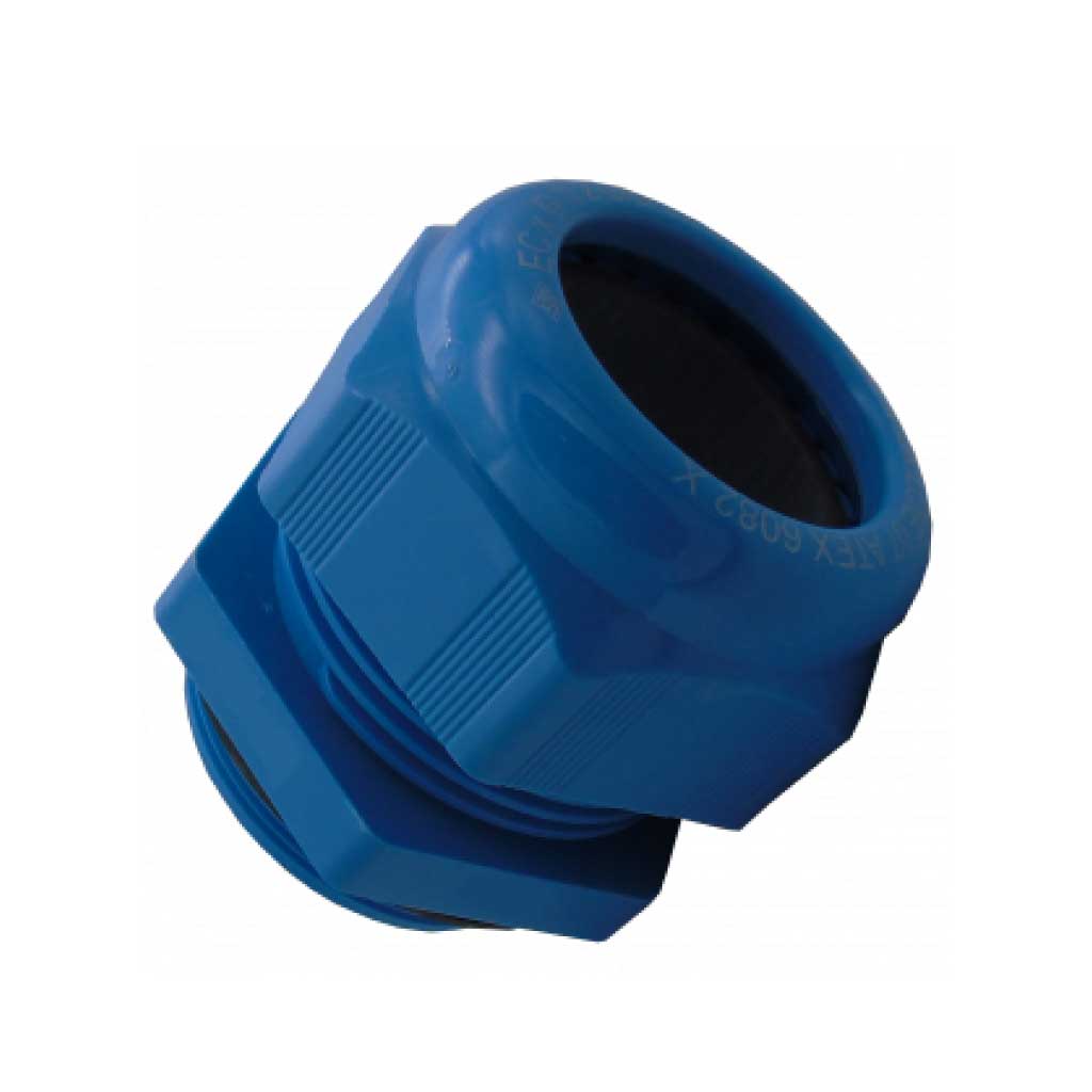5507568 — CONECTOR GLANDULA M40 18-32 POLIAMIDA COLOR AZUL ATEX.