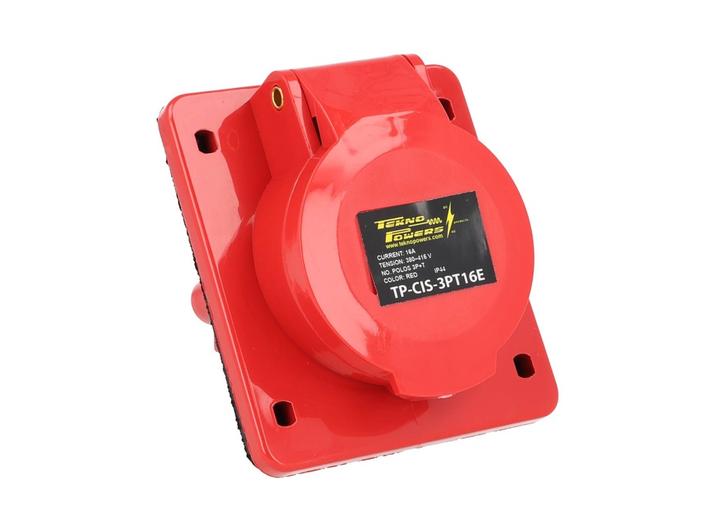 TP-CIS-3PT16E — CONECTOR IND HEMBRA PARA GABINETE 3P+T 16A415VCA, (PARA MACHO # TP-CIP-3PT16) 
