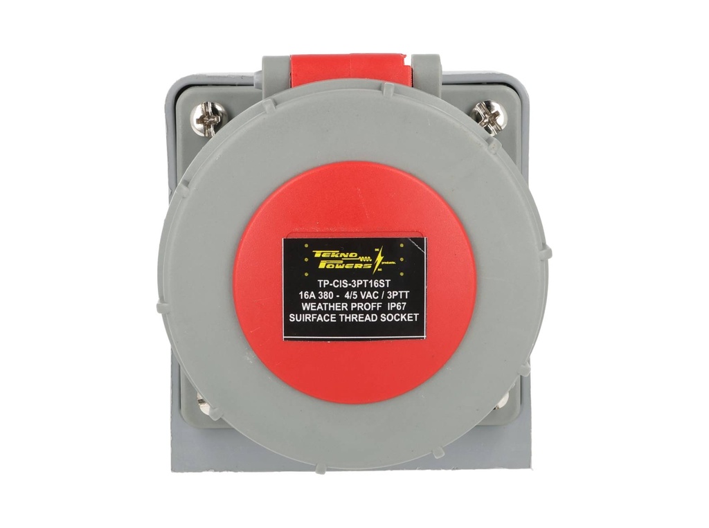 TP-CIS-3PT16ST — CONECTOR IND HEMBRA PARA SOBREPONER 3P+T16A, 415VCA,  (PARA MACHO #TP-CIP-3PT16LT) 