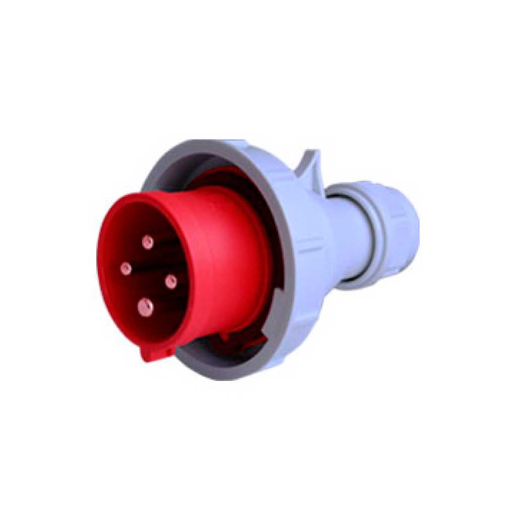 TP-CIP-3PT32LT — CONECTOR INDEPENDIENTE MACHO PARA EXT. CON CANDADO3P+T, 32A,  (PARA HEMBRAS #TP-CIS-3PT32HET/ TP-CIS-3PT32ST) 