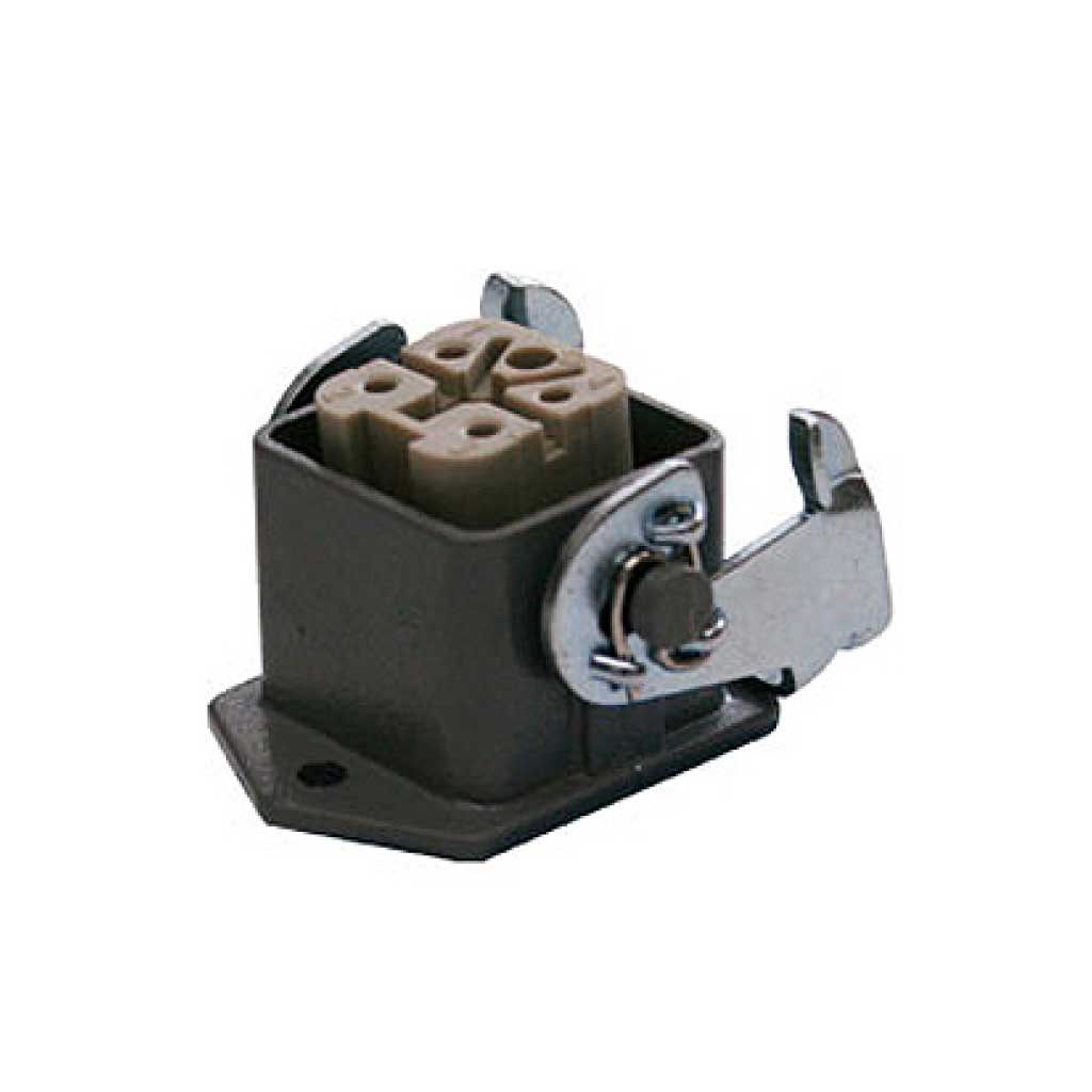FIC10-4P-B — CONECTOR INDEPENDIENTE HEMBRA 10A 400V 4PIN PANEL (MACHOS MIC10-4P-TOPARA SIDE) 