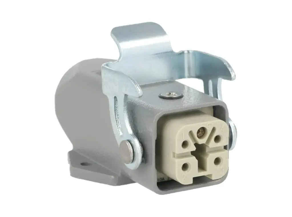 FIC10-4P-B-C — CONECTOR INDEPENDIENTE HEMBRA 10A 400V 4PIN SOBREPONER (MACHOS MIC10-4P-TOPARA SIDE)  (PG11) 