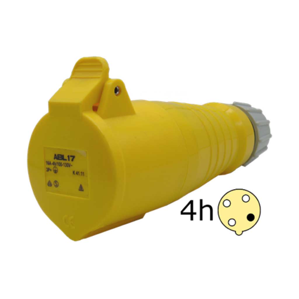 K41.11 — CONECTOR TIPO GLANDULA 16A 100-130 3P