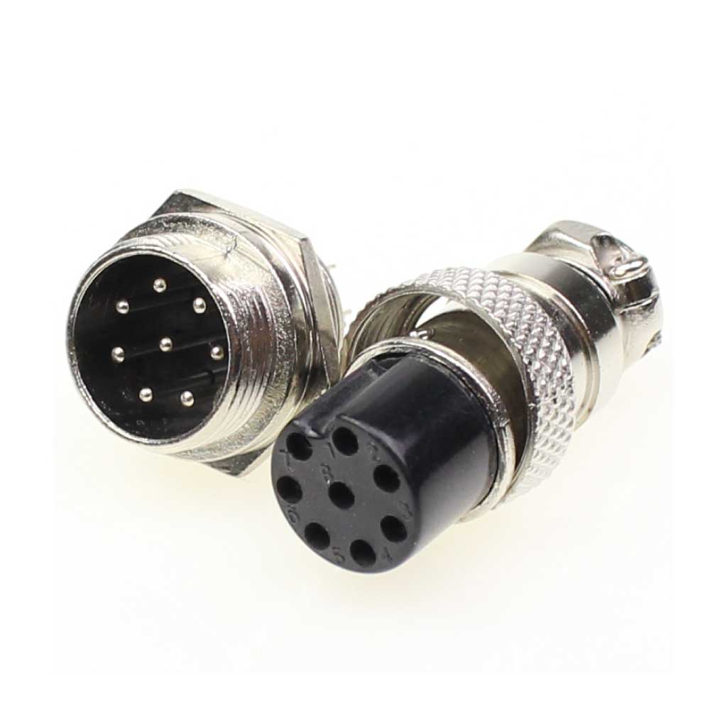 TP-GX16-8P — CONECTORES (PAR GX16 8 PIN MACHO/HEMBRAPARA PANEL Y EXTENSION 4A/125VCA 16mm