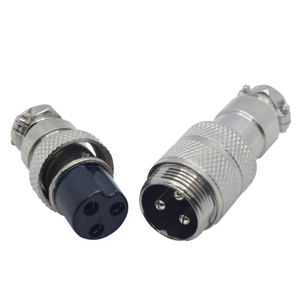 TP-GX16-S3P — CONECTORES (PAR GX16, 3PIN, EXTENSIONMACHO/HEMBRA 7AMP, 125VCA 16mm