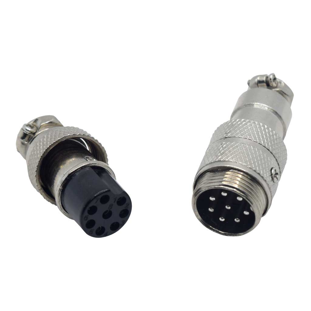 TP-GX16-S8P — CONECTORES (PAR GX16, 8 PIN, EXTENSIONMACHO/HEMBRA, 4AMP 125VCA 16mm