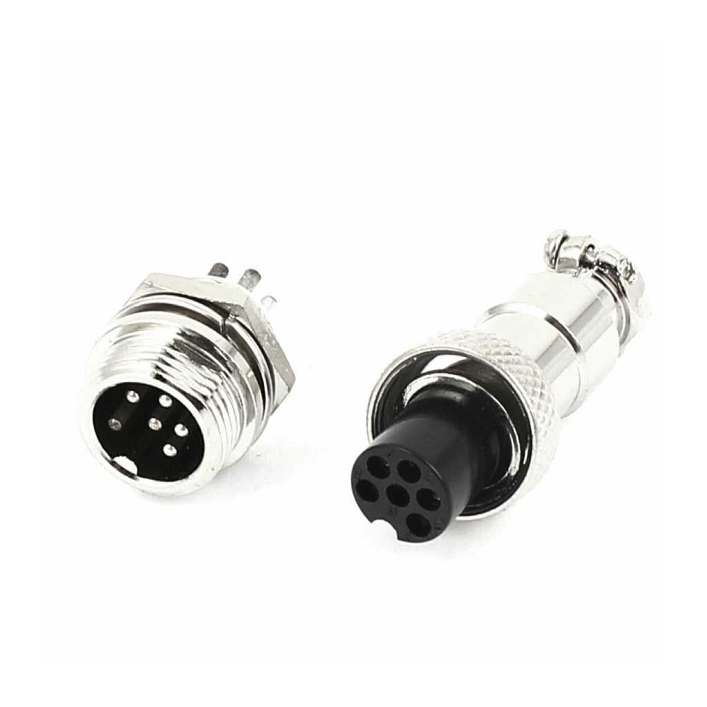 TP-GX20-6P — CONECTORES (PAR GX20 6 PIN MACHO/HEMBRAPARA PANEL Y EXTENSION 4A/125VCA, 20mm