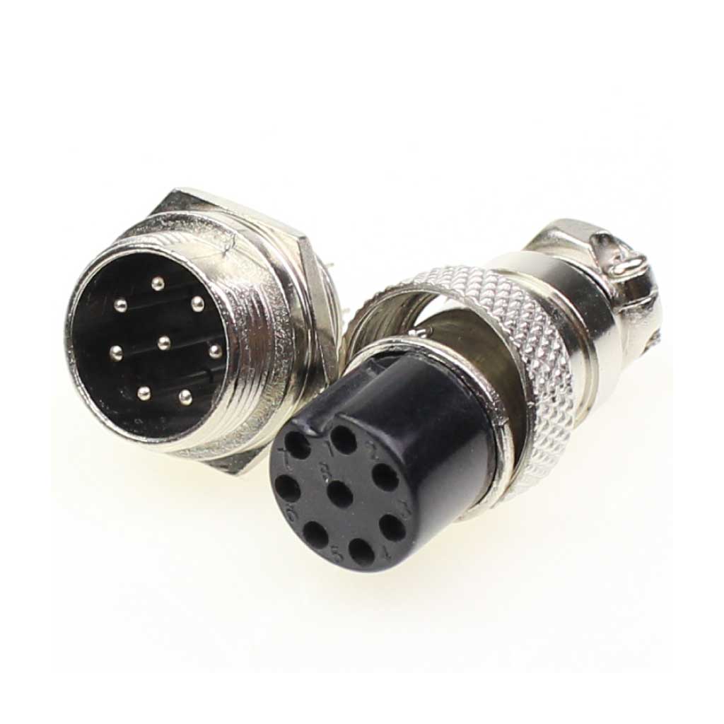 TP-GX20-8P — CONECTORES (PAR GX20 8 PIN MACHO/HEMBRAPARA PANEL Y EXTENSION 4A/125VCA, 20mm