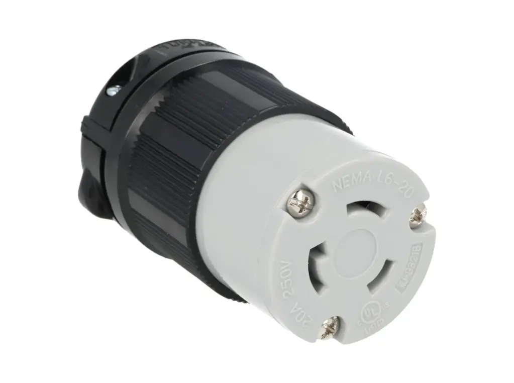 WJ-9321B — CONTACTO INDUSTRIAL CON SEGURO 20A/250VCA2 POLOS (1 FASE) + TIERRA, TOMA AEREA