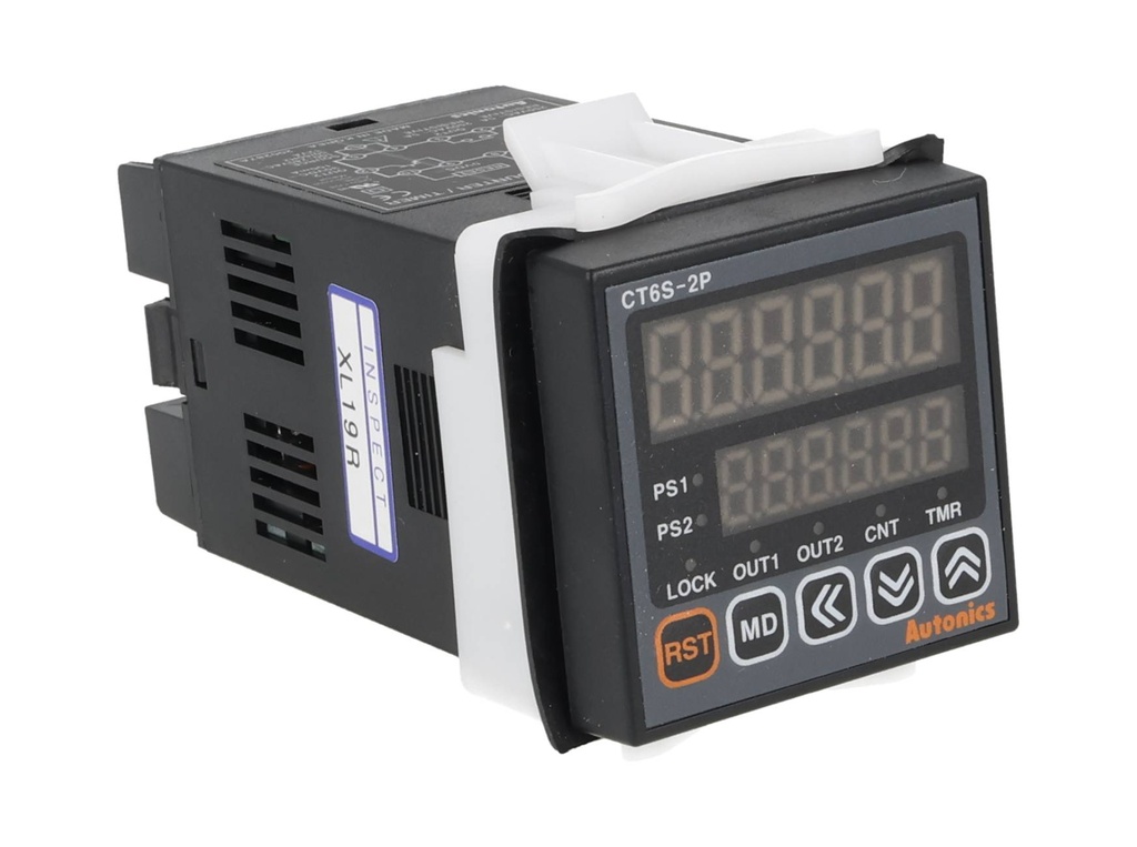 CT6S-2P4 — CONTADOR/TIMER, 100-240VCA 1/16 DIN, 6D, 2RELAY 1 SALIDA NPN EQUIV. P62A 