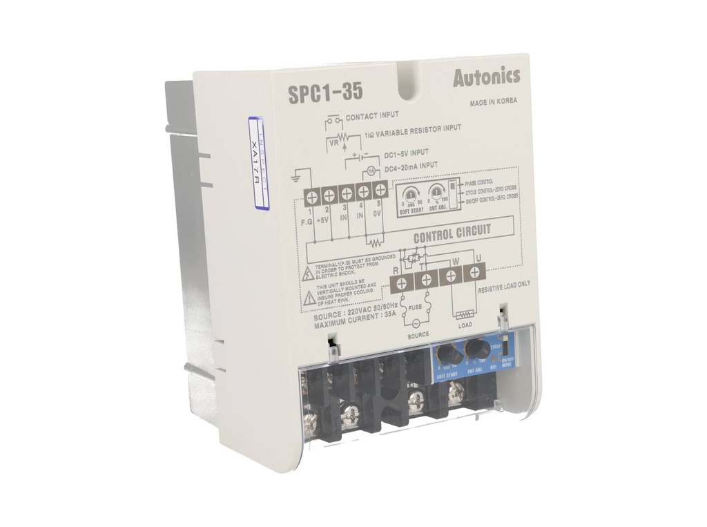 SPC1-35E — CONTROL DE POTENCIA 35AMP. 1FASE, 220VCA, 94.6X24.8X92mm