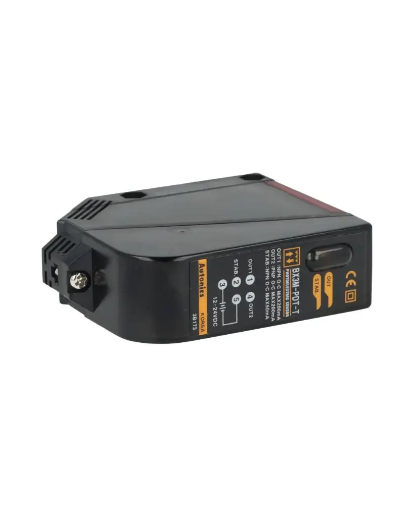 BX3M-PDT-T — FOTOCELDA NPN, S/3 METROS , 25X65X75mm, 24-240VCA/CD. RETROREFLECTIVA POLARIZADA