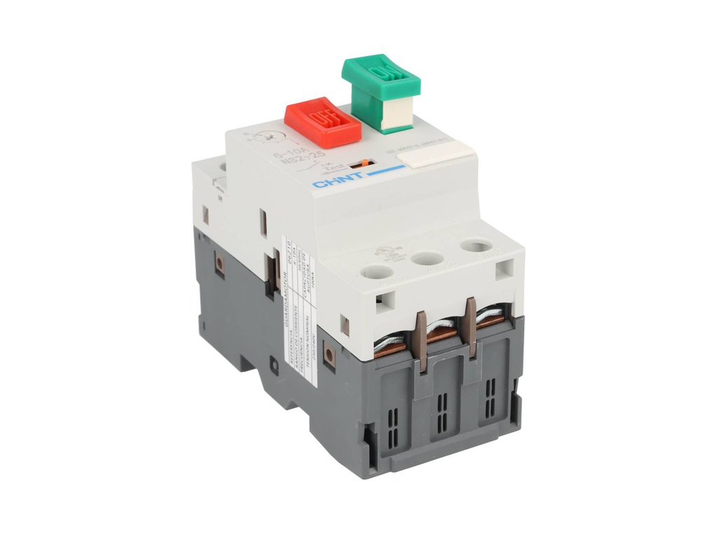 NS2-25-6-10A — GUARDAMOTOR PULSADOR DE 6-10A, 230/240, 400/415, 440, 500, 690V DE OPERACION, 100KA 230/240V DE RUPTURA, GRADO III
