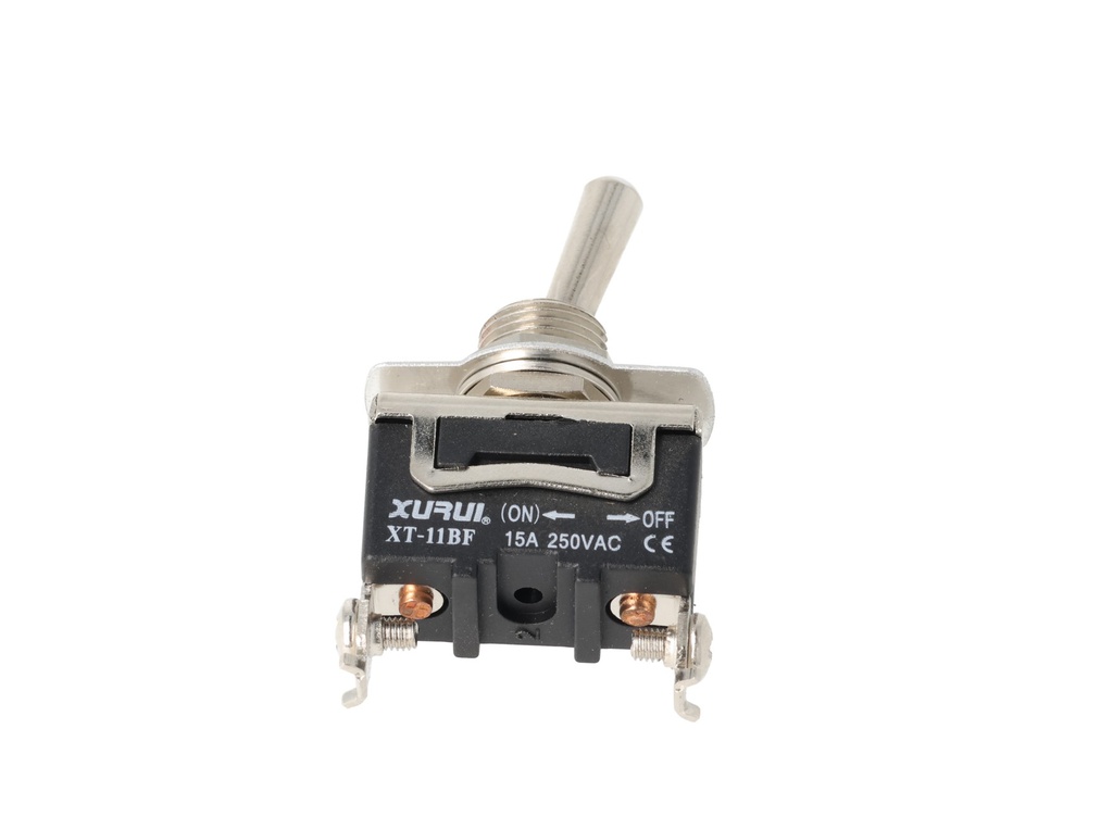 XT-11BF — INTERRUPTOR DE PALANCA CON TORNILLOS Posiciones: PULS-OFF Capacidad: 20/15A 125/277VAC 